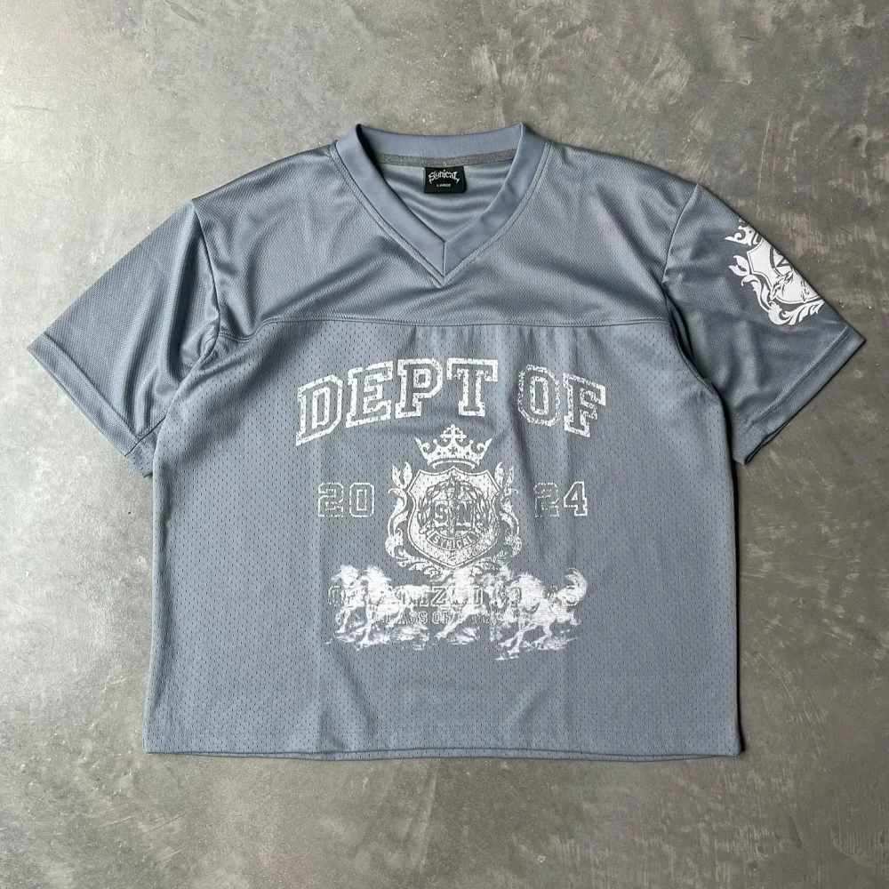 Dongguan Screen Print Oversized Boxy Polyester Football Jersey Heat Transfers for T-shirts Retro American Jersey - Image 2