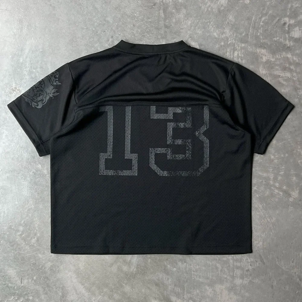 Dongguan Screen Print Oversized Boxy Polyester Football Jersey Heat Transfers for T-shirts Retro American Jersey - Image 6