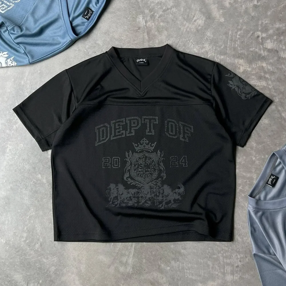 Dongguan Screen Print Oversized Boxy Polyester Football Jersey Heat Transfers for T-shirts Retro American Jersey - Image 3